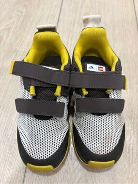 Adidas Kids Yellow & White Mesh Hook-and-Loop Sneakers
